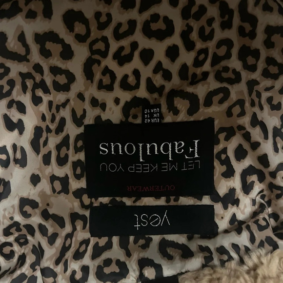 YEST beautiful mint condition Sherpa shearling teddy moto vest  size 10 - Picture 8 of 10